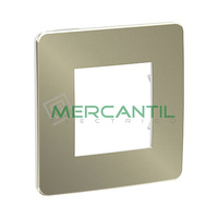 Marco Embellecedor Universal Soporte Blanco Studio Metal New Unica SCHNEIDER ELECTRIC - Color Bronce