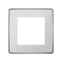 Marco para 1 elemento blanco base cromo Simon 82 Detail Select