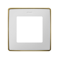 Marco para 1 elemento blanco base oro Simon 82 Detail Select