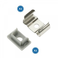 Pack 2 Tapones y 2 grapas para Perfil LM3701