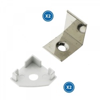 Pack 2 Tapones y 2 grapas para Perfil LM3717