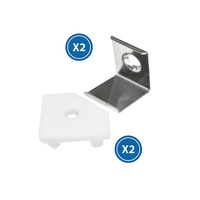 Pack 2 Tapones y 2 grapas para Perfil LM3728