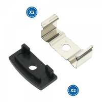 Pack 2 Tapones y 2 grapas para Perfil LM3730