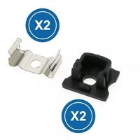 Pack 2 tapones y 2 grapas para Perfil LM3720