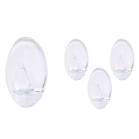 Pack 4 Perchas adhesivas Transparentes