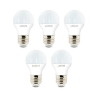 Pack 5 bombillas LED 5W E27/G45 LEDME