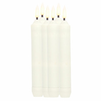 Pack 6 velas decorativas LED candelabro 160mm