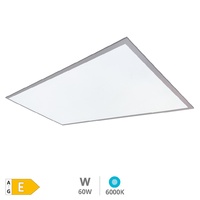 Panel empotrable LED rectangular Luena 119,5x59,5cm 60W 6000K Níquel