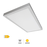 Panel supercicie LED rectangular Menia 36W 4200K Niquel