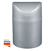 Papelera de sobremesa 1,5L Plata - Retractil 12uds