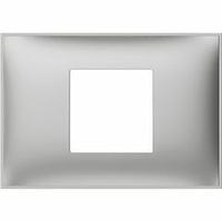 Placa embellecedora Classia de color Aluminio - 2 módulos centrados