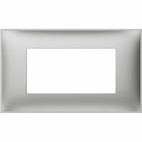 Placa embellecedora Classia de color Aluminio - 4 módulos