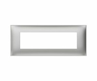 Placa embellecedora Classia de color Aluminio - 7 módulos