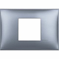 Placa embellecedora Classia de color Azul Metalizado - 2 módulos centrados