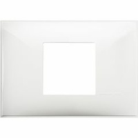 Placa embellecedora Classia de color Blanco - 2 módulos centrados