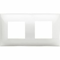 Placa embellecedora Classia de color Blanco - 2 x 2 módulos