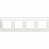 Placa embellecedora Classia de color Blanco - 2 x 4 módulos