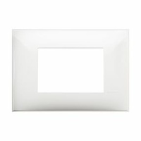 Placa embellecedora Classia de color Blanco - 3 módulos