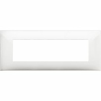 Placa embellecedora Classia de color Blanco - 7 módulos