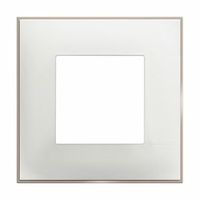 Placa embellecedora Classia de color Blanco Satinado - 2 módulos