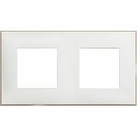 Placa embellecedora Classia de color Blanco Satinado - 2 x 2 módulos