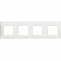 Placa embellecedora Classia de color Blanco Satinado - 2 x 4 módulos