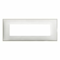 Placa embellecedora Classia de color Blanco Satinado - 7 módulos