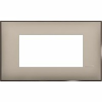 Placa embellecedora Classia de color Crema Satinado - 4 módulos