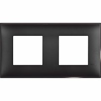 Placa embellecedora Classia de color Dark - 2 x 2 módulos