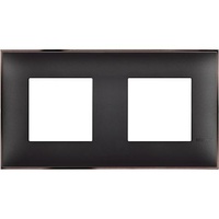 Placa embellecedora Classia de color Níquel Negro - 2 x 2 módulos