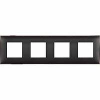 Placa embellecedora Classia de color Níquel Negro - 2 x 4 módulos