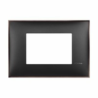 Placa embellecedora Classia de color Níquel Negro - 3 módulos