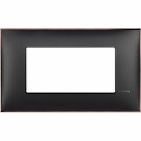 Placa embellecedora Classia de color Níquel Negro - 4 módulos