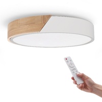 Plafon LED White Wood Round 24W  CCT