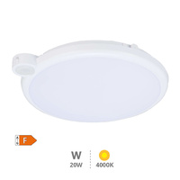 Plafon techo LED Kamina con sensor movimiento y crepuscular 20W 4000K