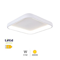 Plafon techo LED Simola cuadrado 51W 4000K Blanco