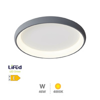 Plafon techo LED Simola redondo 46W 4000K Gris