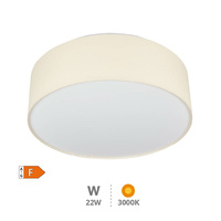 Plafon techo LED de tela Kasker 22W 3000K a 6500K regulable Beige