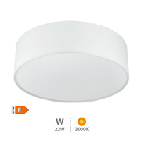 Plafon techo LED de tela Kasker 22W 3000K a 6500K regulable Blanco