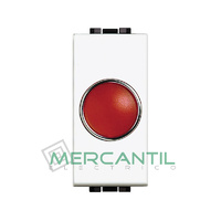 Portalamparas con Difusor 1 Modulo Living Light BTICINO - Color Rojo