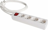 Prolongador con 4 bases 2P+T 16A 250Vr con inerruptor luminoso max. 3680 W 3m de cable