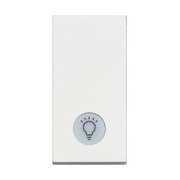 Pulsador iluminable Classia símbolo lámpara - 10A -250 Vca - Blanco - 1 módulo