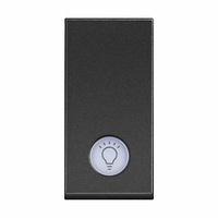 Pulsador iluminable Classia símbolo lámpara - 10A -250 Vca - Dark - 1 módulo