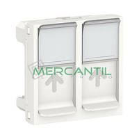 Tapa de Recambio para Base Doble RJ45 S-One 2 Modulos New Unica SCHNEIDER ELECTRIC