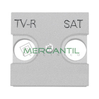 Tapa para Toma de Television TV-R/SAT 2 Modulos Zenit NIESSEN - Color Plata