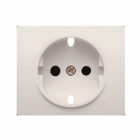 Tapa para base de enchufe schuko 2P+T lateral con seguridad Iris BJC - color blanco