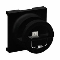 Tapa para convertir cargador doble USB a dock station micro USB negro mate Niloé Step Legrand