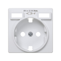 Tapa para la base de enchufe schuko con 2 cargadores USB 2.1A tipo A blanco Simon 82