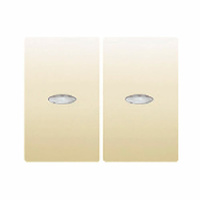 Tecla doble para mecanismos con difusor Iris BJC - color beige