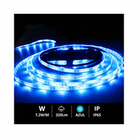 Tira LED 7.2W SMD5050 azul 24V DC 5 metros IP65 GSC